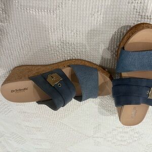 Dr. Scholl's Navy Wedge Sandals